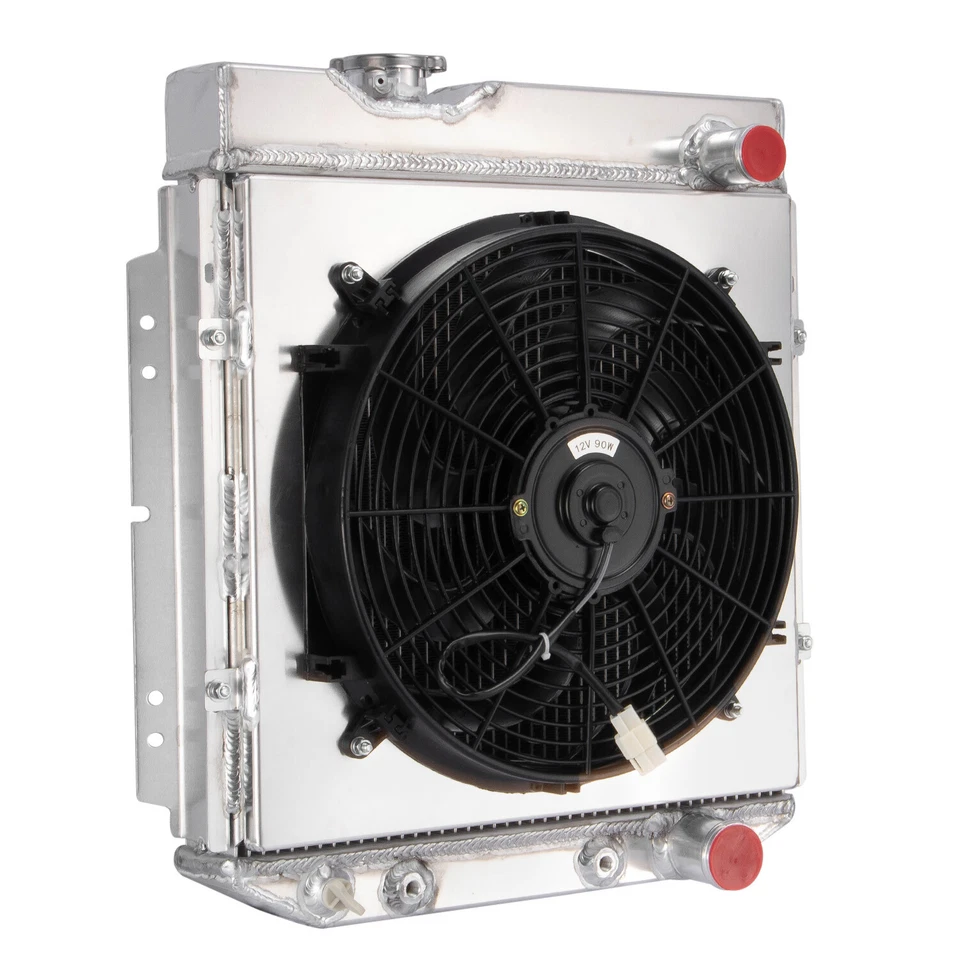 3Row Radiator+Shroud Fan For 1960-65 62 Ford Falcon/Ranchero/Comet 64-66 Mustang Foto 4 de 4