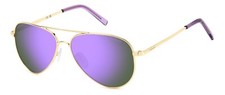 Polaroid Kids PLD 8015/N HZJ MF Gold Lilac/Violet Mirror Sunglasses for Kids