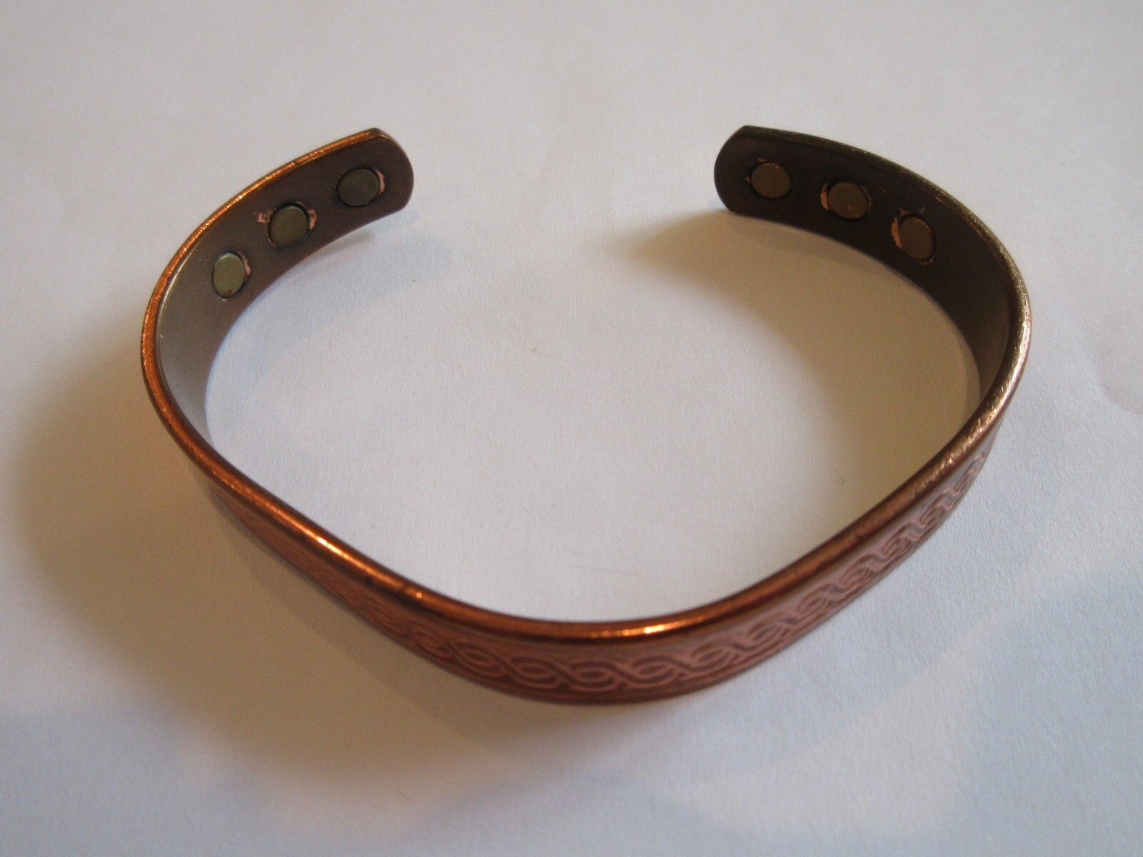 1 Solid Copper and 1 Rhinestone Cuffed Bracelet W… - image 2