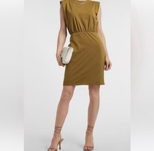 NWT Express Padded shoulder elastic band t-shirt dress size S