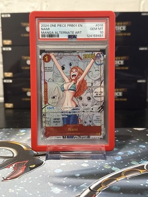 2024 ONE PIECE PRB01-JP ナミ アルタネートアート 2024 One Piece PRB01 EN Manga Alternate Art #016 Nami PSA 10 GEM