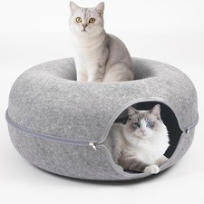Cat Caves for Indoor Cats, Large Cat Tunnel for Multiple Large Cats, Scratch D