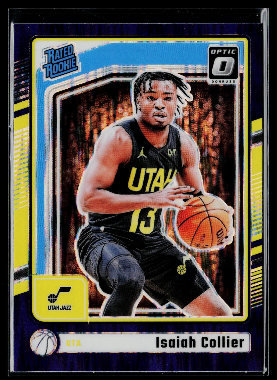2024-25 Donruss Optic #295 Isaiah Collier Purple Shock