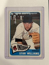 SIGNED 1965 Topps MLB Baseball Stan Williams 404 Pitcher Indians Vintage Auto 