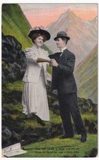 ?Romantic Postcard Couple Dancing Mountain Verse Theochrom Eismann Series 1093