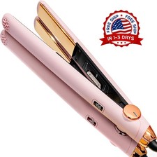 Plancha y rizador de pelo de 1" 2 en 1 con calentamiento r pido de 10 segundos