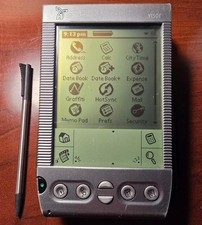 Handspring Visor PDA w/ Original Stylus Leather Case, Palm OS, Tested, Gd, Vtg