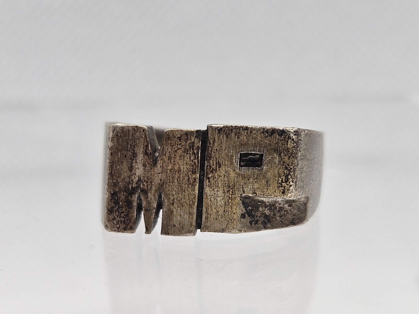 MP Cut Out Sterling Silver Statement Ring Vintage… - image 2