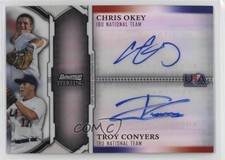 2011 Bowman Sterling Dual Refractor 81/99 Chris Okey Troy Conyers Auto n0c