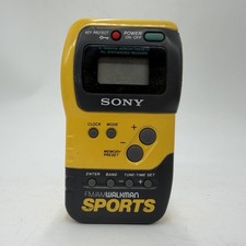 Sony Walkman Sports SRF-M70 AM/FM Radio Yellow Tested Working