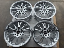 Kudo Racing Defuse 16x7 4x100 4x114.3 38mm Silver Wpolish Lip Mesh Wheels Rims