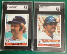 1979 Burger King Yankees COMPLETE SET 22 Cards + checklist incl SGC 8 Munson/Jax