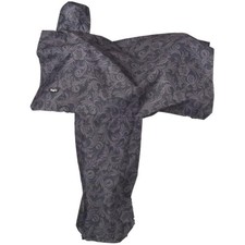 Tough-1 Western Saddle Cover - Tooled Leather Black