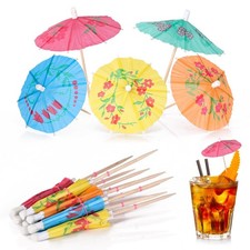 100 Pcs Mini Drink Umbrellas, Tropical Cocktail Picks, Multicolor Supplies