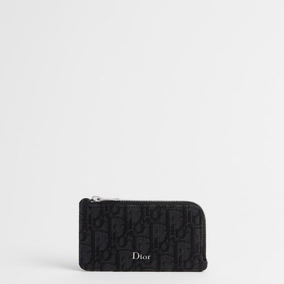 Dior Kartenetui mit Reißverschluss - schwarz schräg Jacquard 153974389