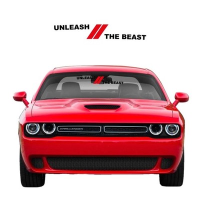 Pegatinas parabrisas unleash the beast deportivo compatible con Dodge Challenger