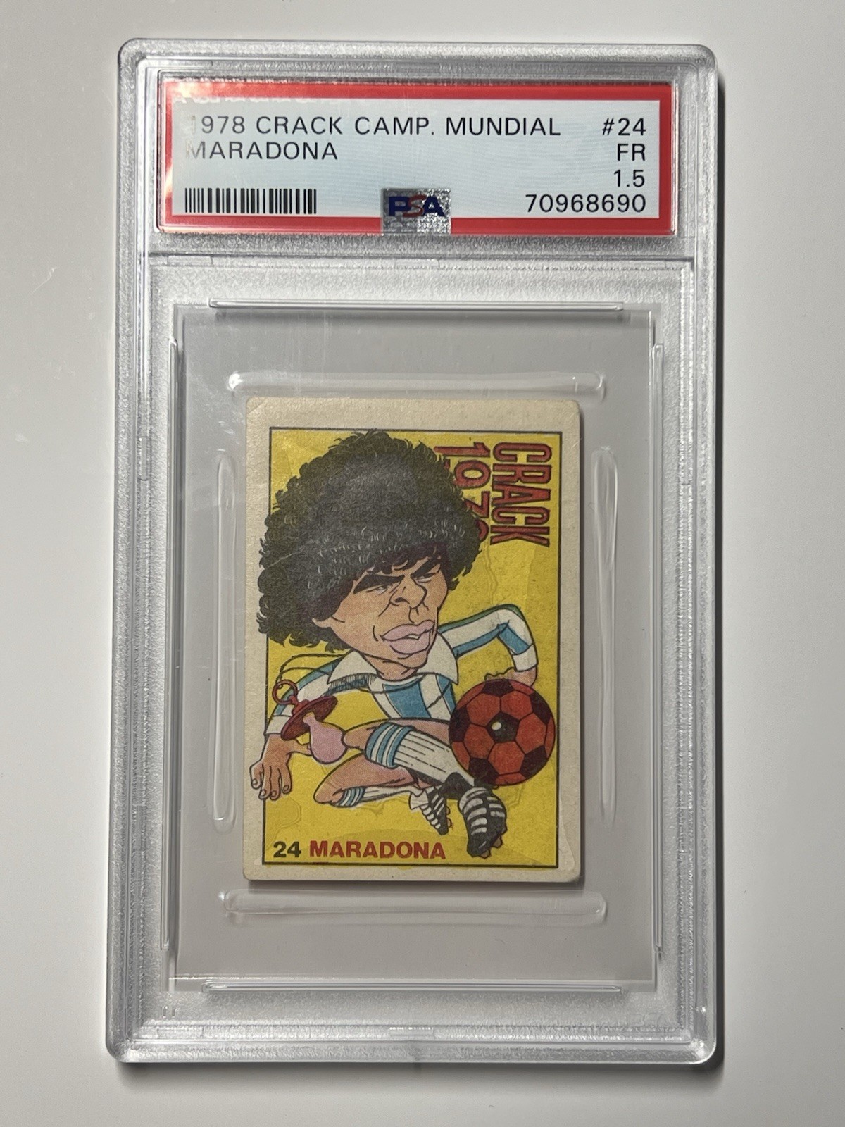 1978 Crack Campeonato Mundial Diego Maradona ROOKIE #24 PSA 1.5  💯🙌