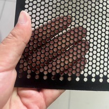 23.6" 47.2" Black Perforated Metal Sheets 2 Pieces 1/6" 4mm Round Hole