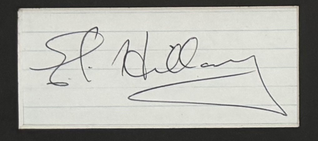 Sir Edmund Hillary Mount Everest Conquerer Hand Signed Card & Framed Photo & COA