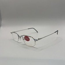 TAXI SM-57 Silver Blue Designer Metal Eyeglasses Frames Vintage 44-20 Italy NEW
