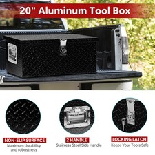 20 Aluminum Truck Under Body Truck Tool Box Tote Trailer Flat Bed