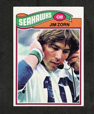 1977 Topps Football #65 - Jim Zorn Rookie Card RC - Seattle Seahawks. rookie card picture