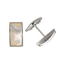 Mother of Pearl Cufflinks Solid Sterling Silver