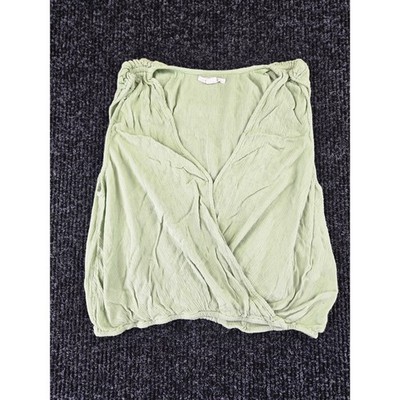 ONeill Womens Sage Green Gauze Surplice Wrap Tank Top Large