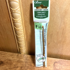 Clover Classic All Aluminum Gold Crochet Hook Size F/4.0 mm, NIP, Made in Japan