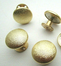 2x Bundeswehr Schraubkn&ouml;pfe 17mm f&uuml;r Schulterklappen GOLD Uniform Gewindeknopf #