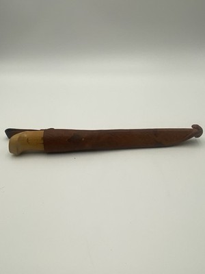 Vintage J.Marttiini Finland Filetg Knife Signed w/Leather Sheath