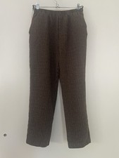 Alfred Dunner Pants Women 10 Brown 100% Wool Vintage Made in USA Y2K Grandmacore