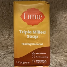 LUME NATURAL  Triple Milled SOAP  TOASTED COCONUT 5 oz NEW
