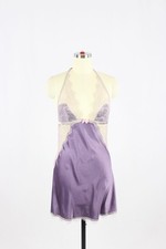 NWT VICTORIA'S SECRET Lavender Purple Satin Lace Trim Slip Dress, Size M