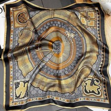 100 Mulberry Silk 27" Square Scarf Women Neckerchief Wrap Vintage Bandana Tied