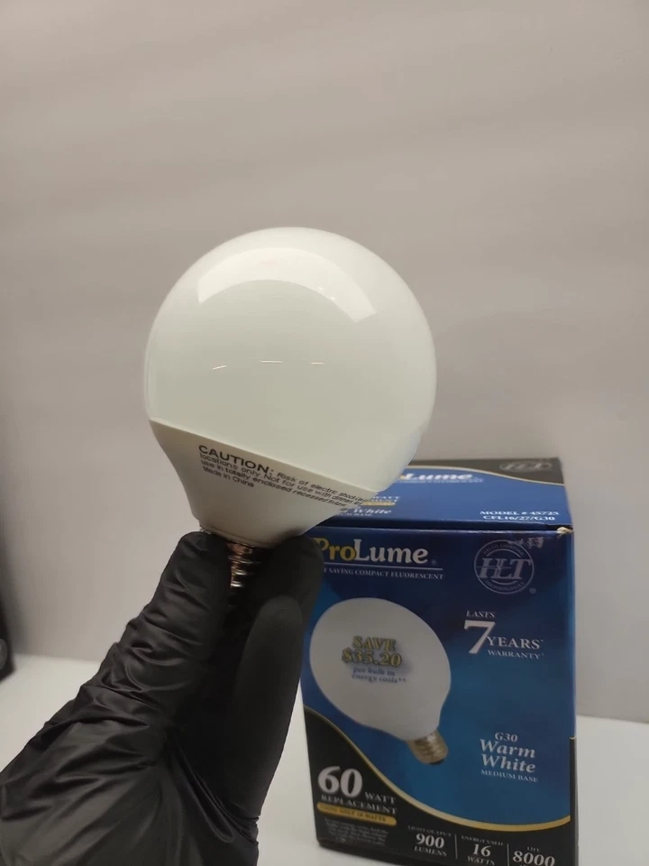 Halco ProLume CFL16/27/G30 Compact Fluorescent Lamp LightBulb #45725 Warm White - Image 3 of 4