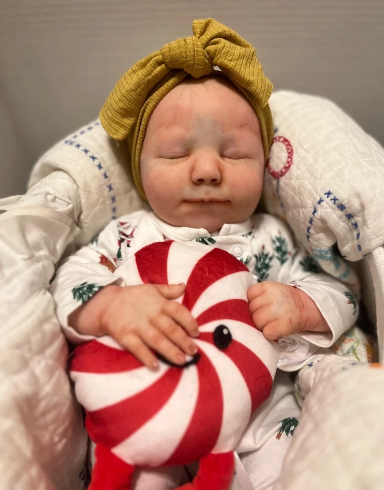 Reborn Doll, June Asleep, Bountiful  baby, Realborn, 19inches - Image 4 of 4