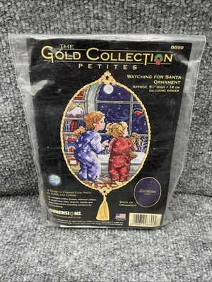 Dimensions Gold Collection Petites Cross Stitch Kit Waiting For Santa NO AIDA