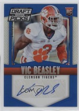 2015 Panini Prizm Collegiate Draft Picks Blue 64/75 Vic Beasley Jr #150 Auto 5u2