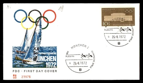 Mayfairstamps Germany FDC 1972 Olympic Building Sailboats Munchen First Day Cove