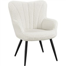 Tub Accent Chair Boucle Living Room Armchair with Soft Seat for Home/Dining Room