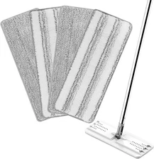 4 Pack Mop Replacement Pads Compatible with Joymoop Flat or 4 