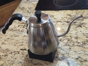 Hario V60 Wood Handle Coffee Drip Kettle VKW-120-HSV - 0.8L Practical Capacity, 1.2L Max - Japanese Made