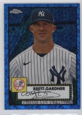 2021 Chrome Platinum Anniversary Blue Mini-Diamond Refractor Brett Gardner 0q3