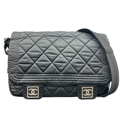 Chanel Sports Line Matelasse Shoulder Bag No 10 Nylon Crossbody