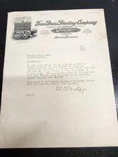 VTG 1911 Billhead Masthead of Free Press Printing Company of Mankato Minnesota