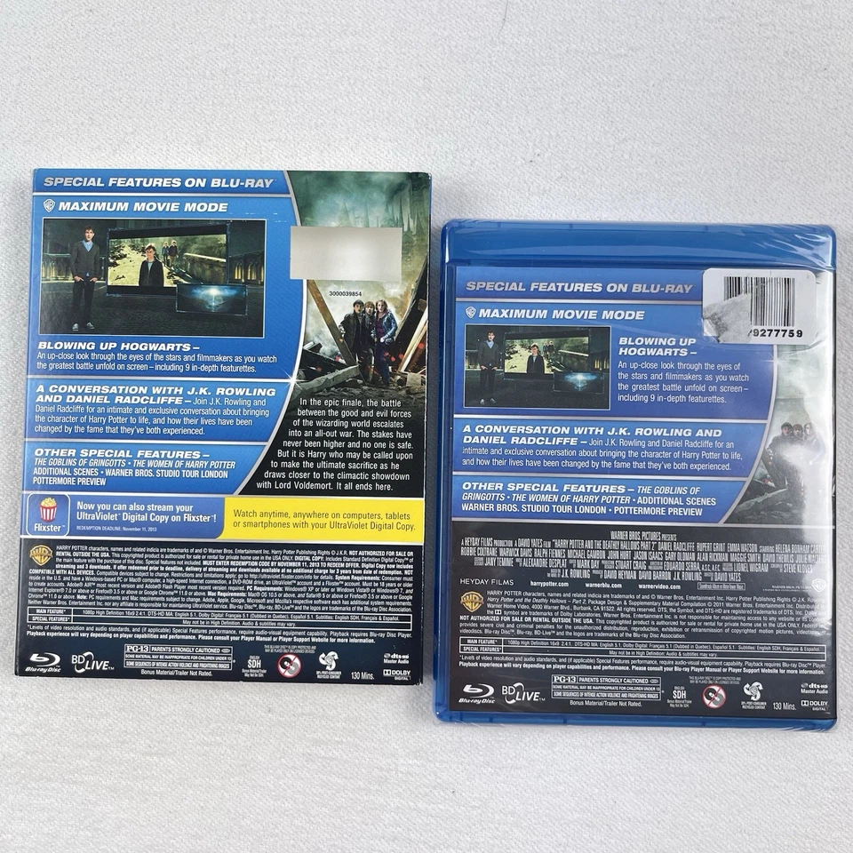 Harry Potter And The Deathly Hallows Part 2 Blu-ray with Lenticular Slipcover - Image 2 of 2