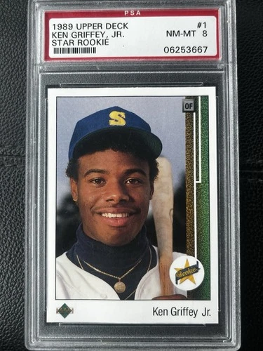 1989 Upper Deck - Star Rookie Ken Griffey Jr #1 (RC) PSA 8