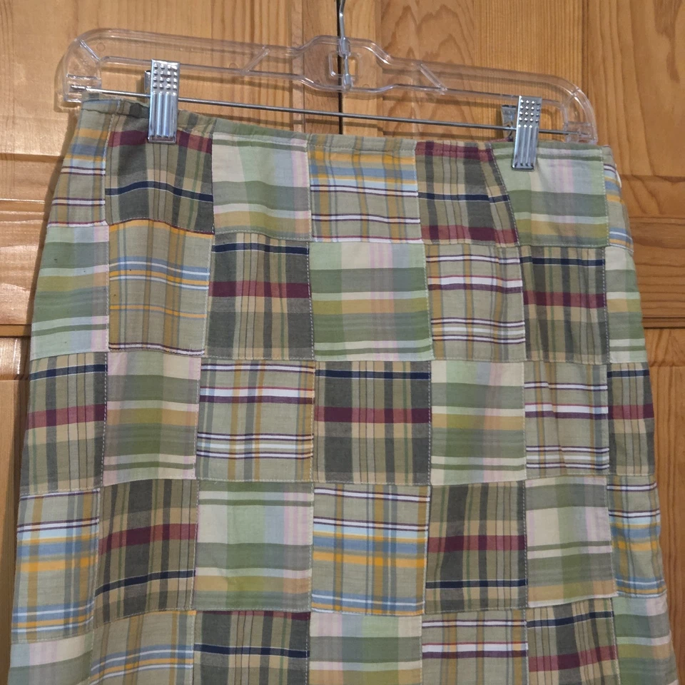 Mini-saia xadrez feminina Cape Madras Elizabeth Maine patchwork tamanho 6 - Imagem 3 de 4