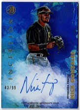 2021 Topps Bowman Inception Autographs Blue Foil NICK GONZALES PA-NG #43/99 Auto